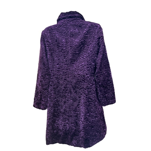 SzXSP White House  Black Market Persian Coat in Plum - Picture 6 of 7